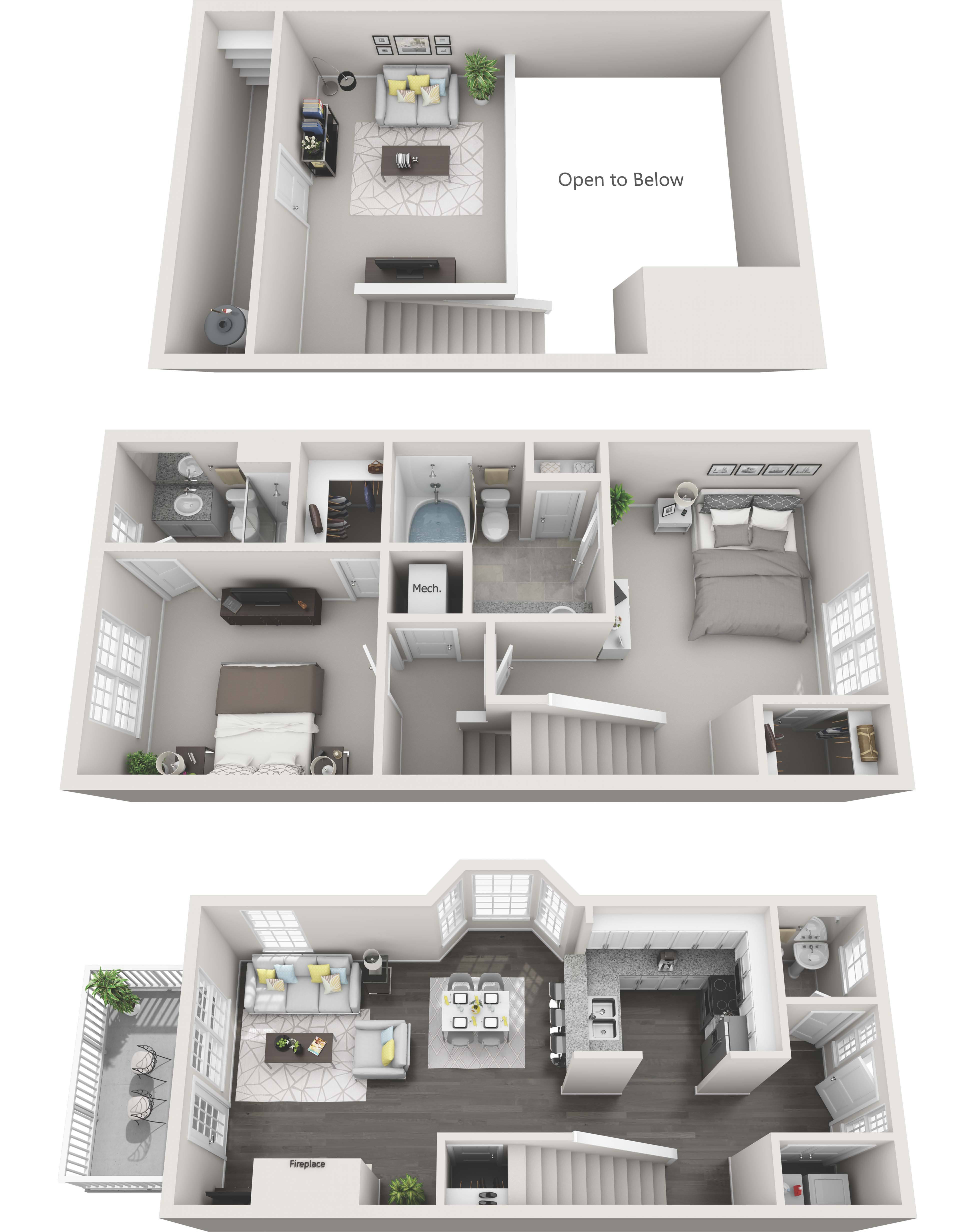 Floor plan layout diagram for 2C
